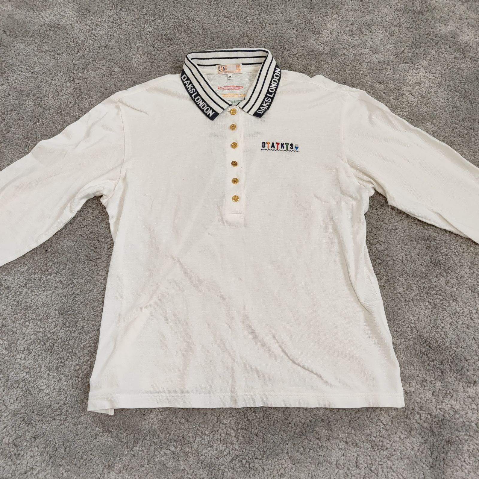 新品★DAKS GOLF ダックスゴルフ　オンワード　ポロシャツ　Lサイズ DAKS ダックス 【サイズ】 Lサイズ 長袖 ポロシャツ ゴルフ GOLF