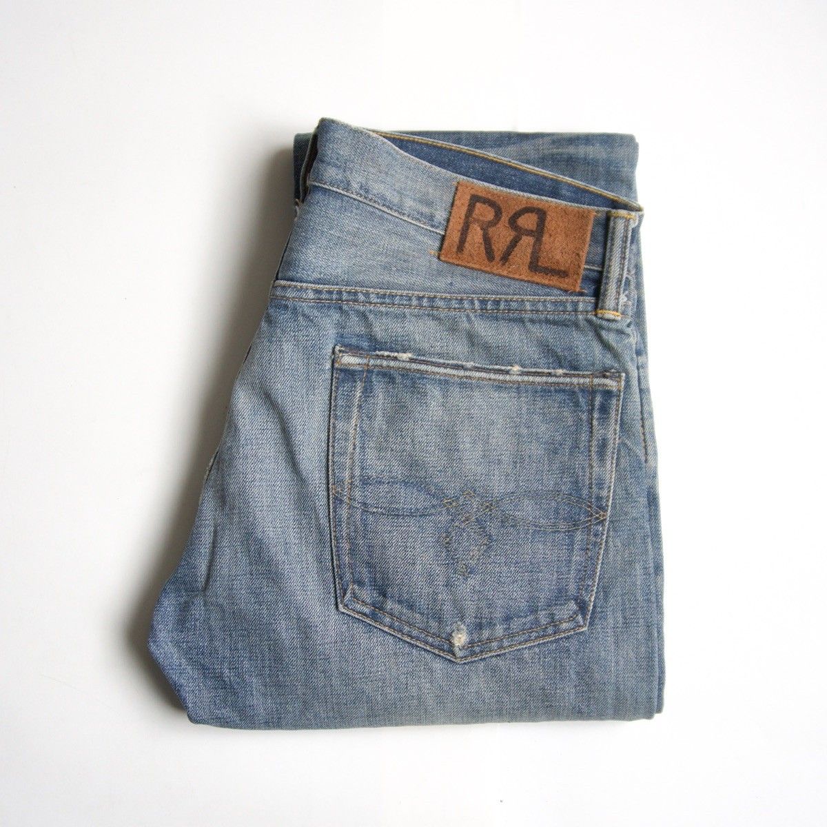 美品】RRL 【MIDLAND WASH LOW STRAIGHT JEANS 】31×30 デニムパンツ