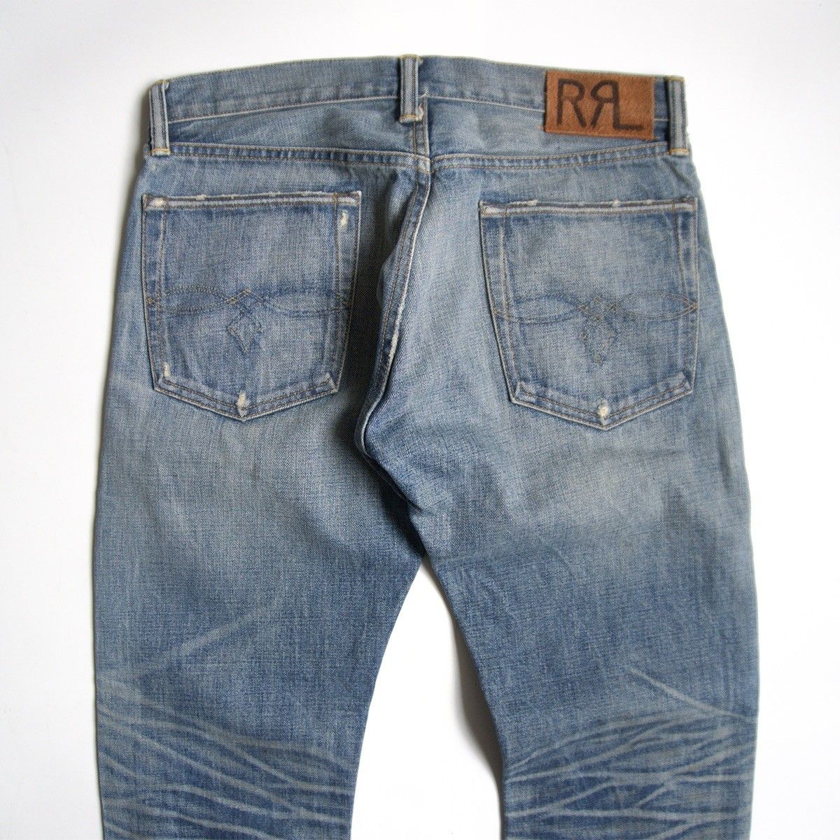 美品】RRL 【MIDLAND WASH LOW STRAIGHT JEANS 】31×30 デニムパンツ