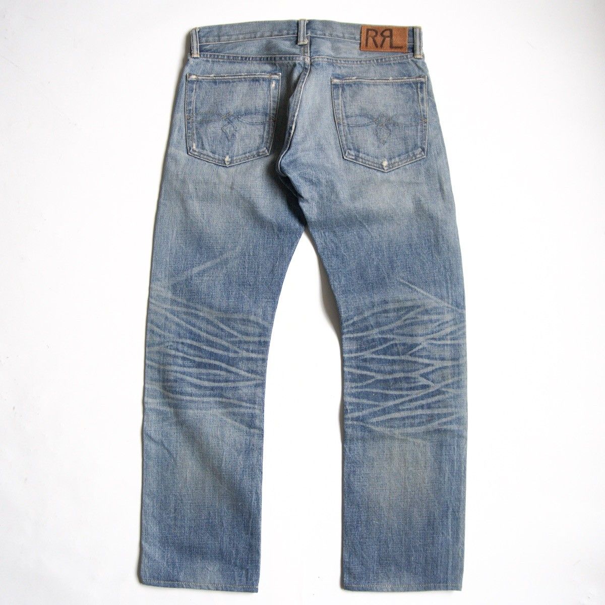 【美品】RRL 【MIDLAND WASH LOW STRAIGHT JEANS 】31×30 デニムパンツ ローストレート ジーンズ アメリカ製 25120527 美品】RRL 【MIDLAND WASH LOW STRAIGHT JEANS 】31×30 デニムパンツ