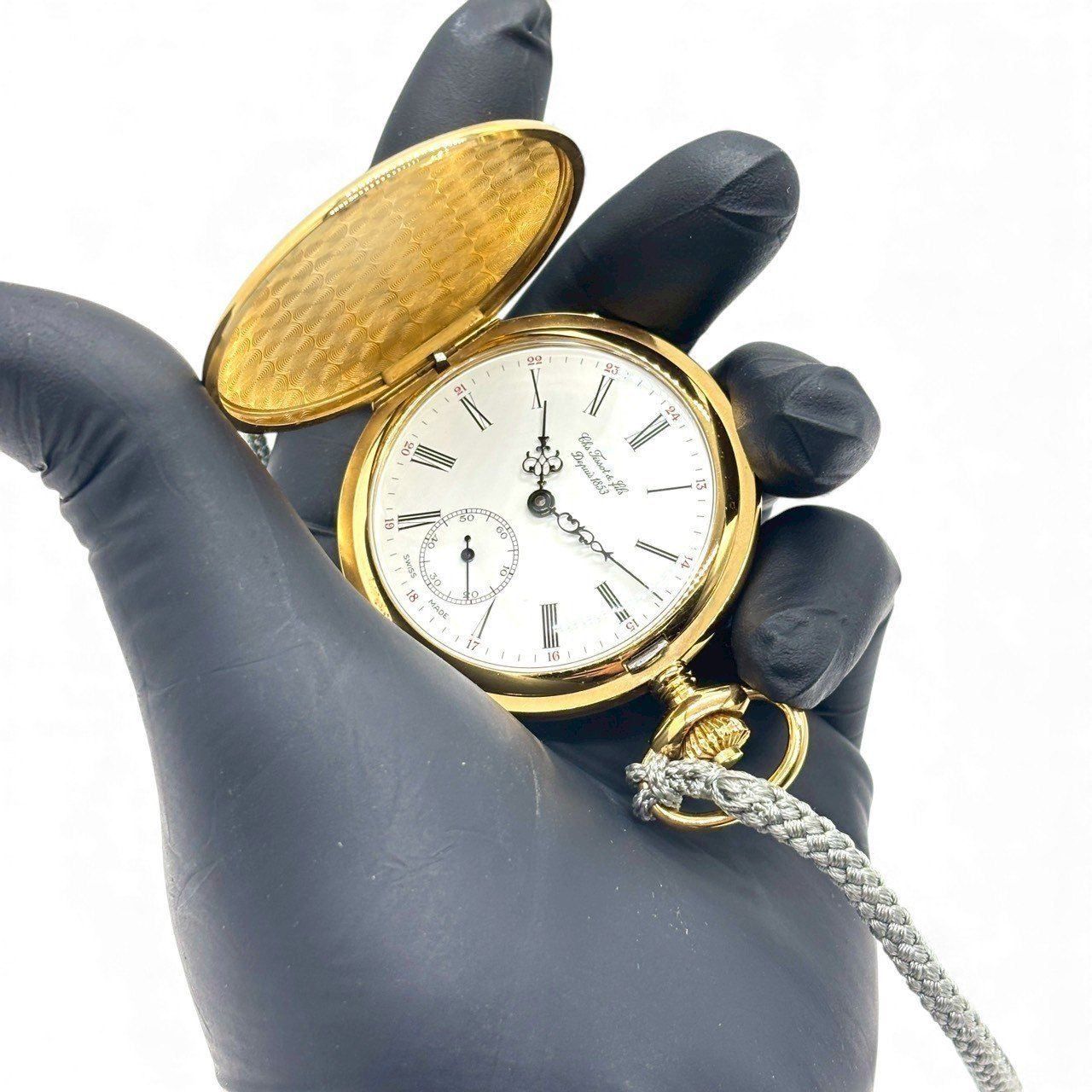 時を語る芸術】 TISSOT ティソ 懐中時計 手巻き 彫刻ハンターケース