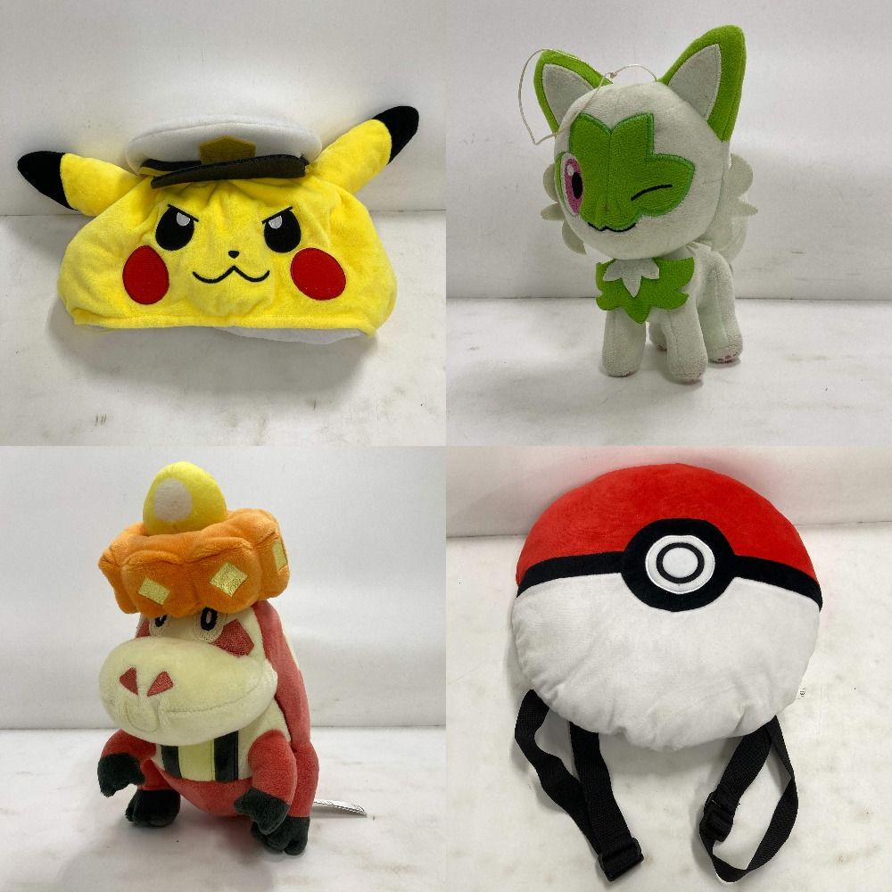 ポケモン　ぬいぐるみ　まとめ売り　② ミミッキュの顔型ぬいぐるみリュックも！キャプテンピカチュウのビッグ