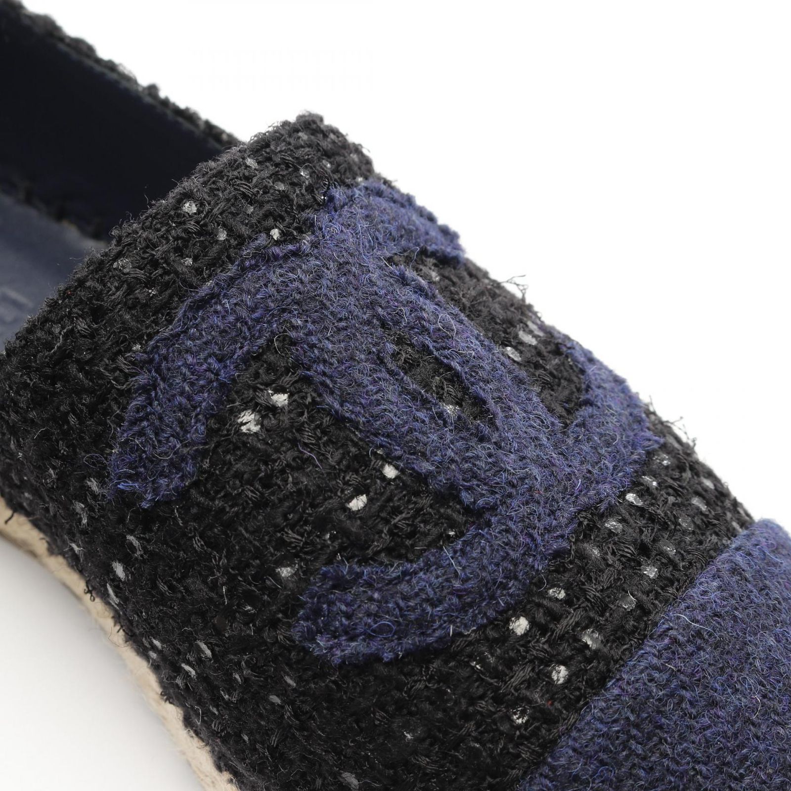 シャネル CHANEL ココマーク エスパドリーユ ファブリック フラット