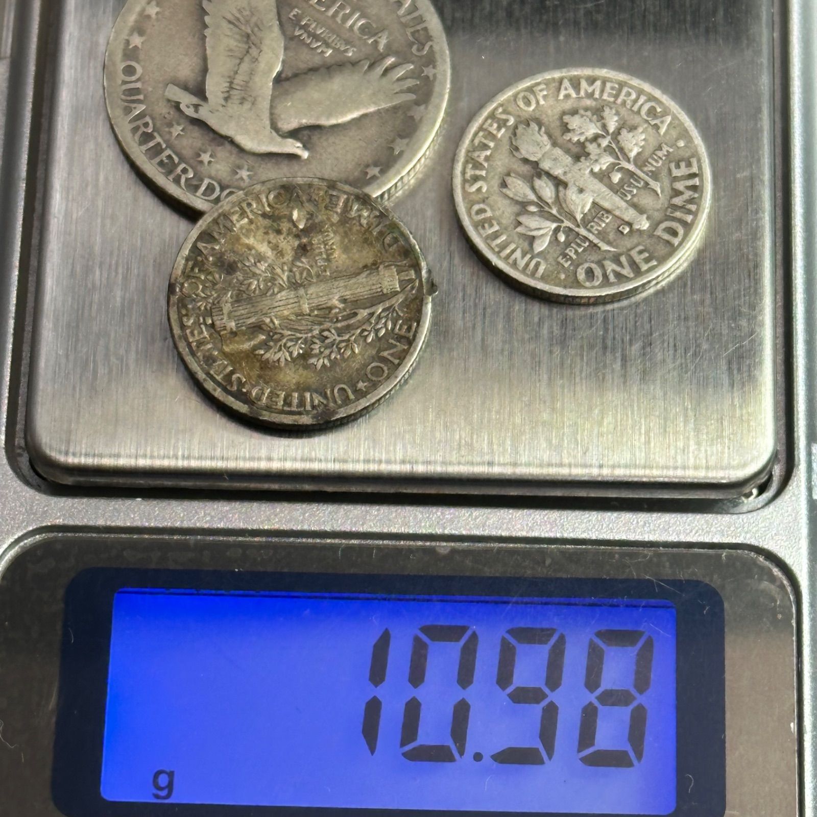 銀貨まとめ】アメリカ銀貨3枚セット マーキュリーダイム／ルーズベルト