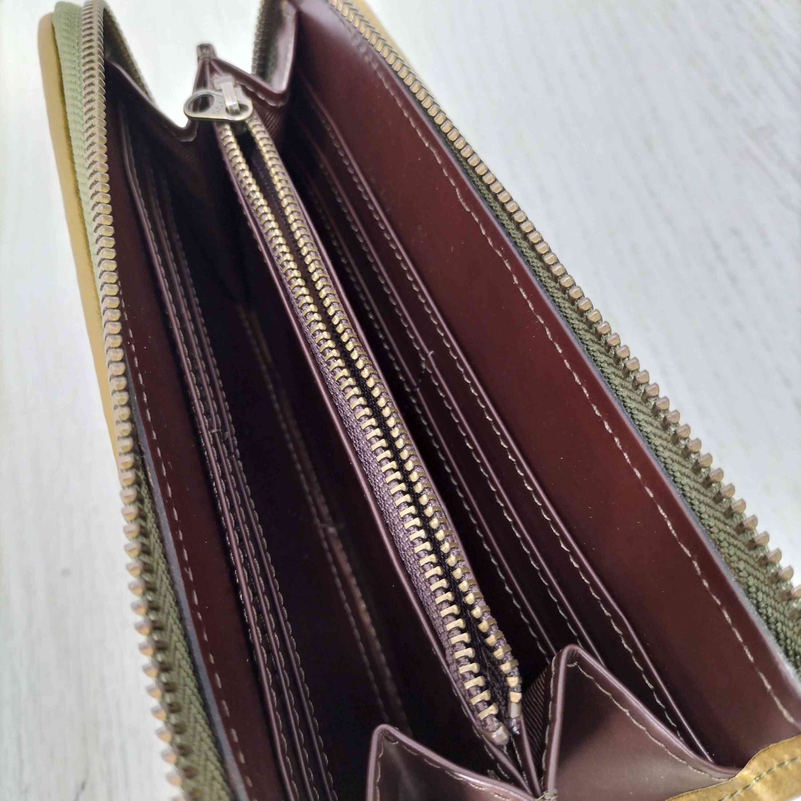 ユーズドフルギ USED古着 栃木レザー 編み込み ロングウォレット メンズ 表記無 