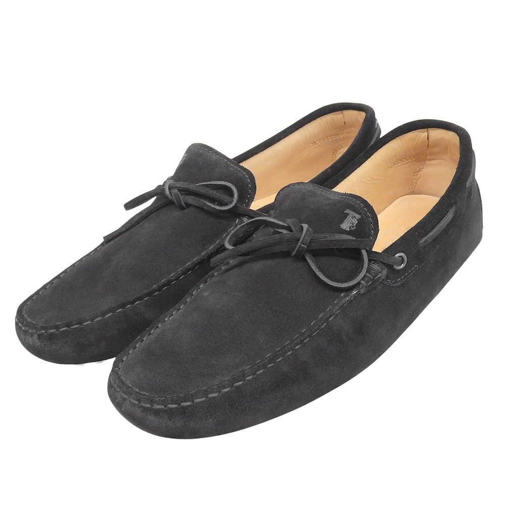 TOD'S トッズ ドライビングシューズ メンズ スエード ブラック 7 1/2 7