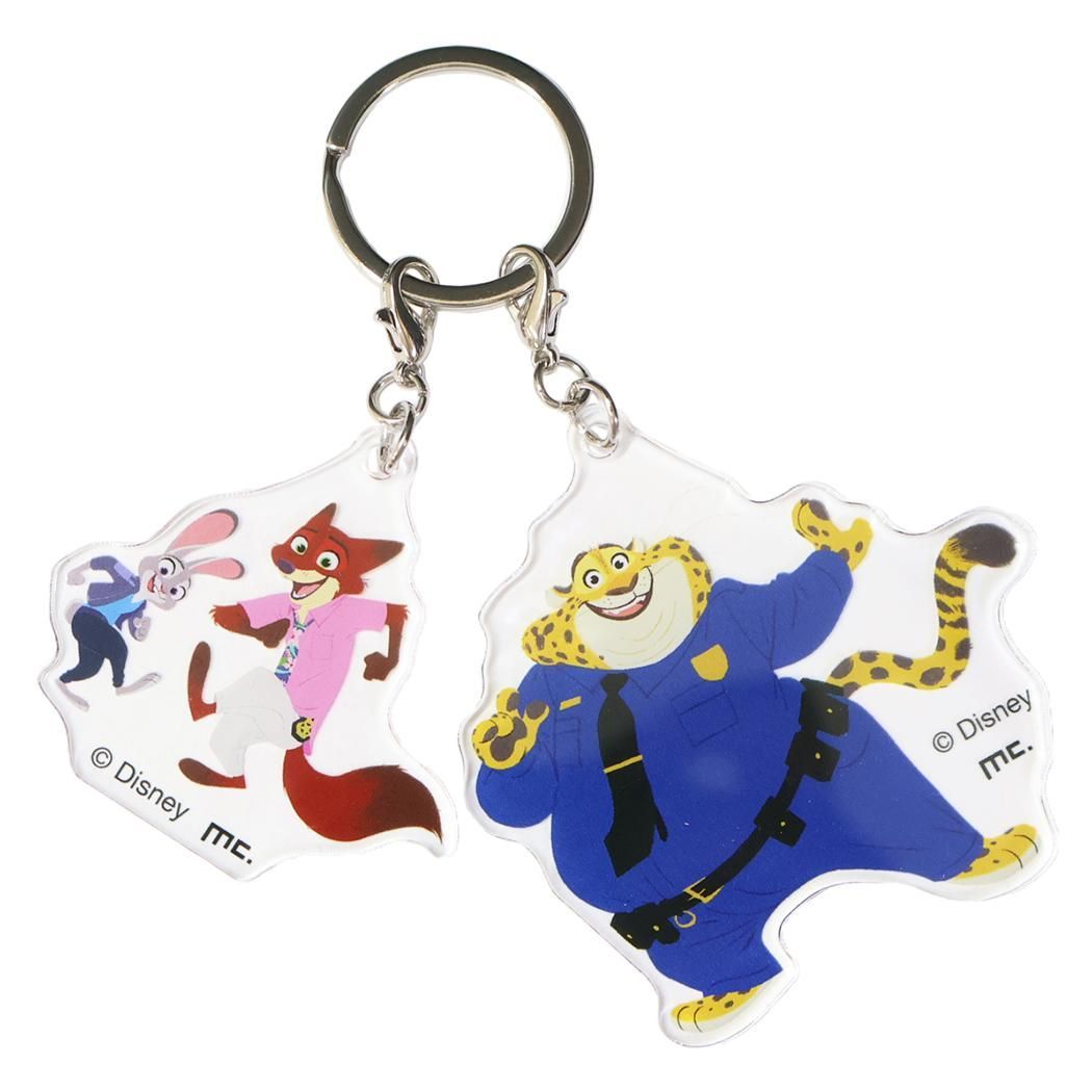 メール便】ズートピア2 キーリング 2連アクリルキーホルダー ニック