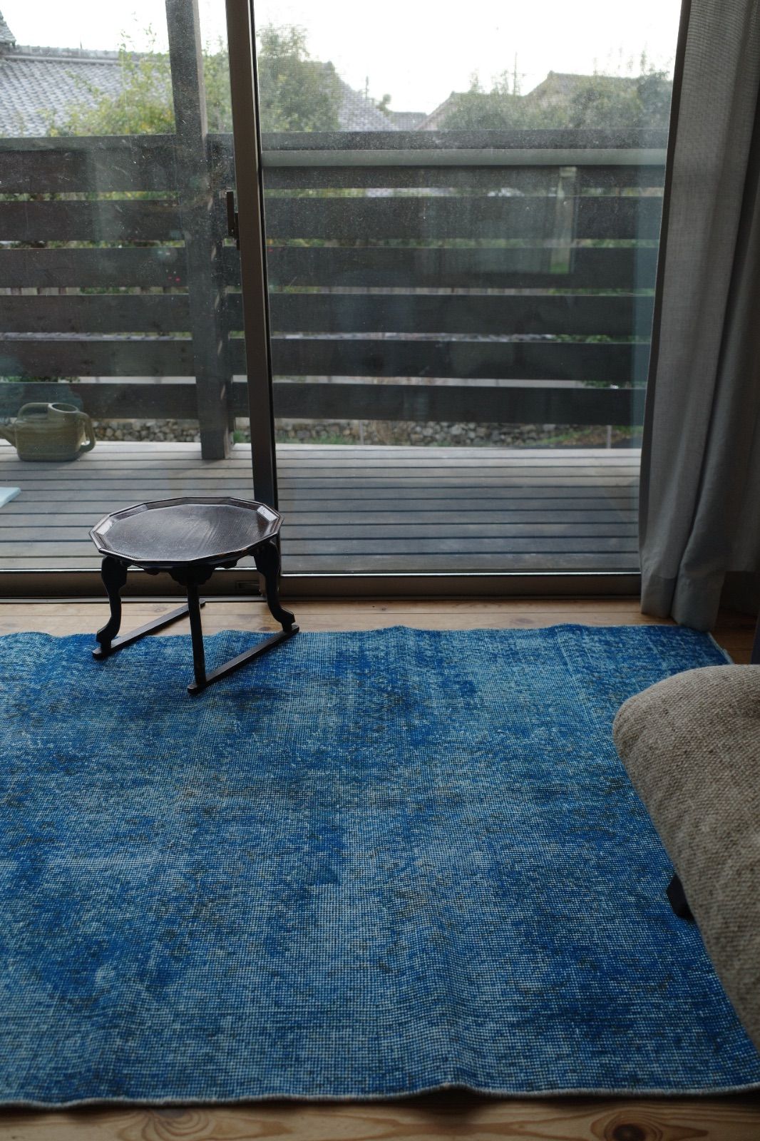 トルコ ヴィンテージラグ 藍色オーバーダイ - メルカリ