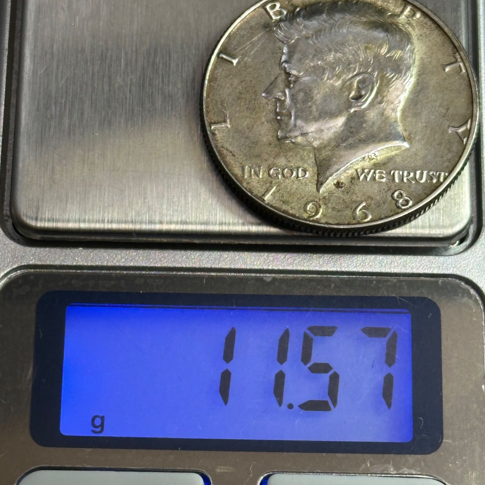 銀貨】1968年 アメリカ ケネディ ハーフダラー 銀40％／J.F.ケネディ追