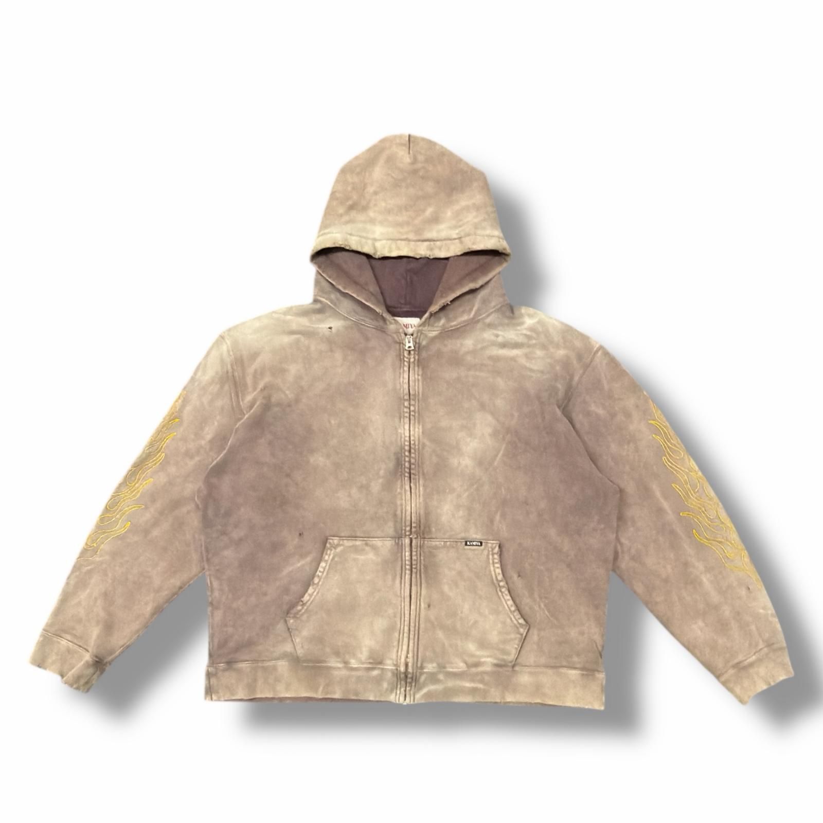 トップス KAMIYA Zip-up Bleached Hoodie KAMIYA - 