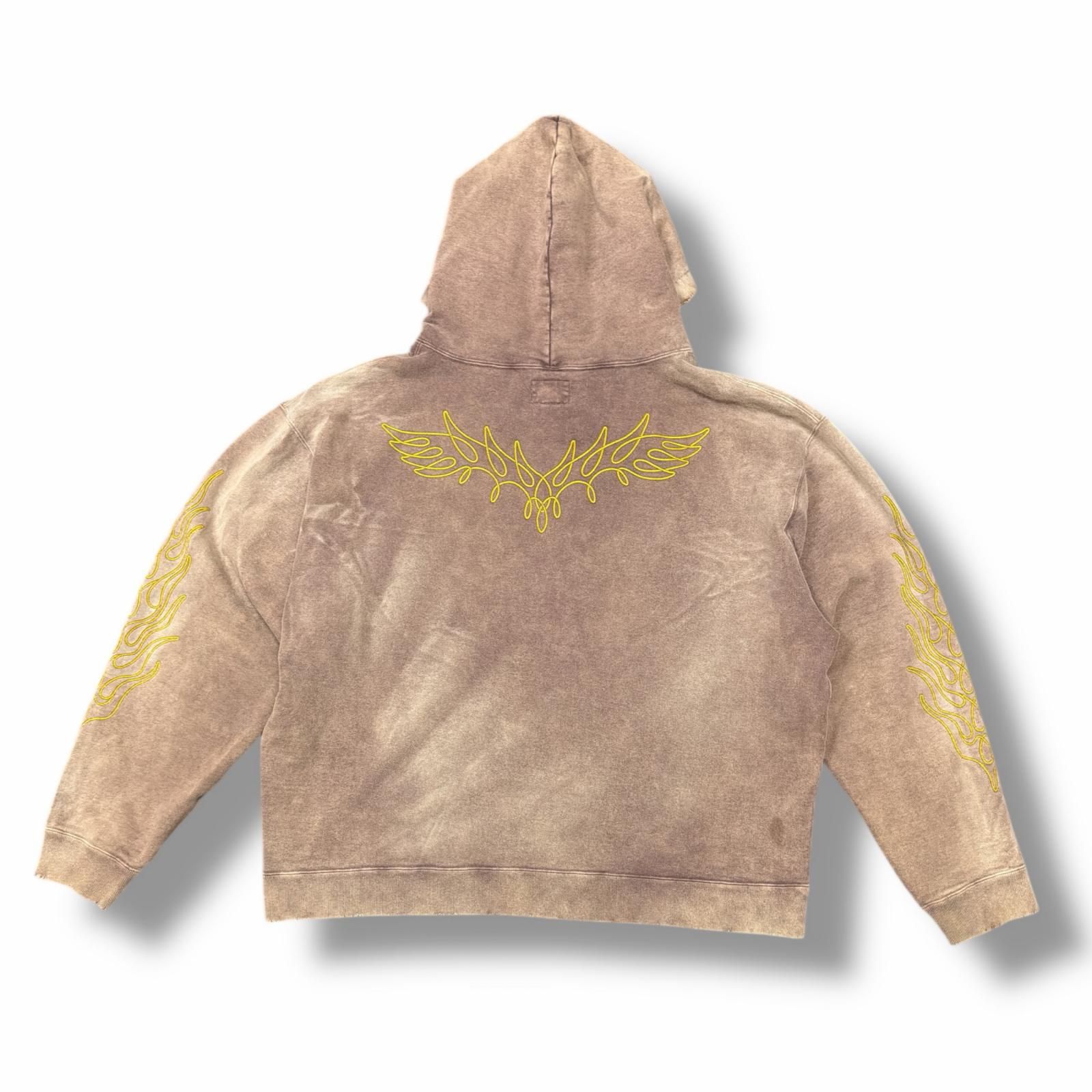 KAMIYA ROPE Bleached Zip-up Hooded Sweatshirt ブリーチ ジップ