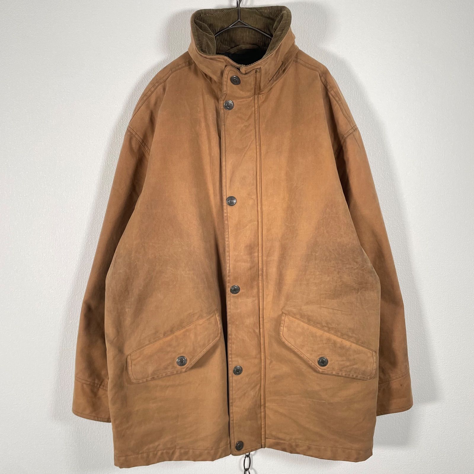 90 s Vintage ヴィンテージ ABRAMS WAX COAT オイルドジャケット L XLサイズ程度 ベージュ系