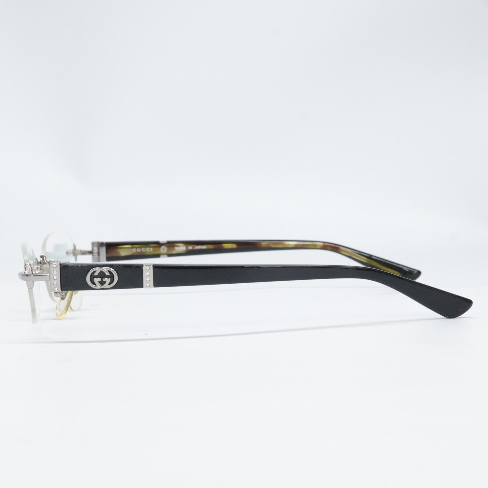 GUCCI グッチ 【美品】GG-8554J VW6 TITAN GG ツーポイント メガネ