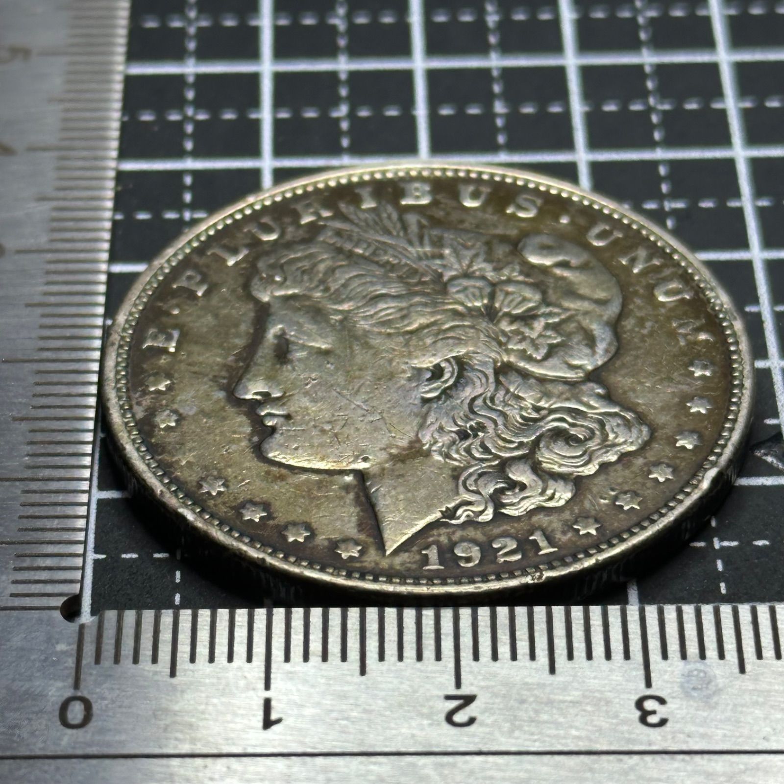 銀貨 1921年 アメリカ モーガンダラー 1ドル銀貨 自由の女神と鷲 銀.900 26.50 g 実測 米国大型銀貨