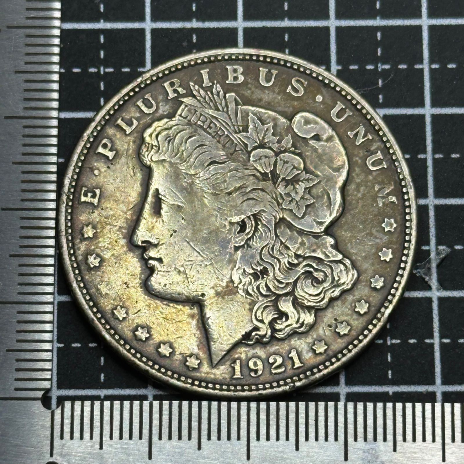 銀貨 1921年 アメリカ モーガンダラー 1ドル銀貨 自由の女神と鷲 銀.900 26.50 g 実測 米国大型銀貨