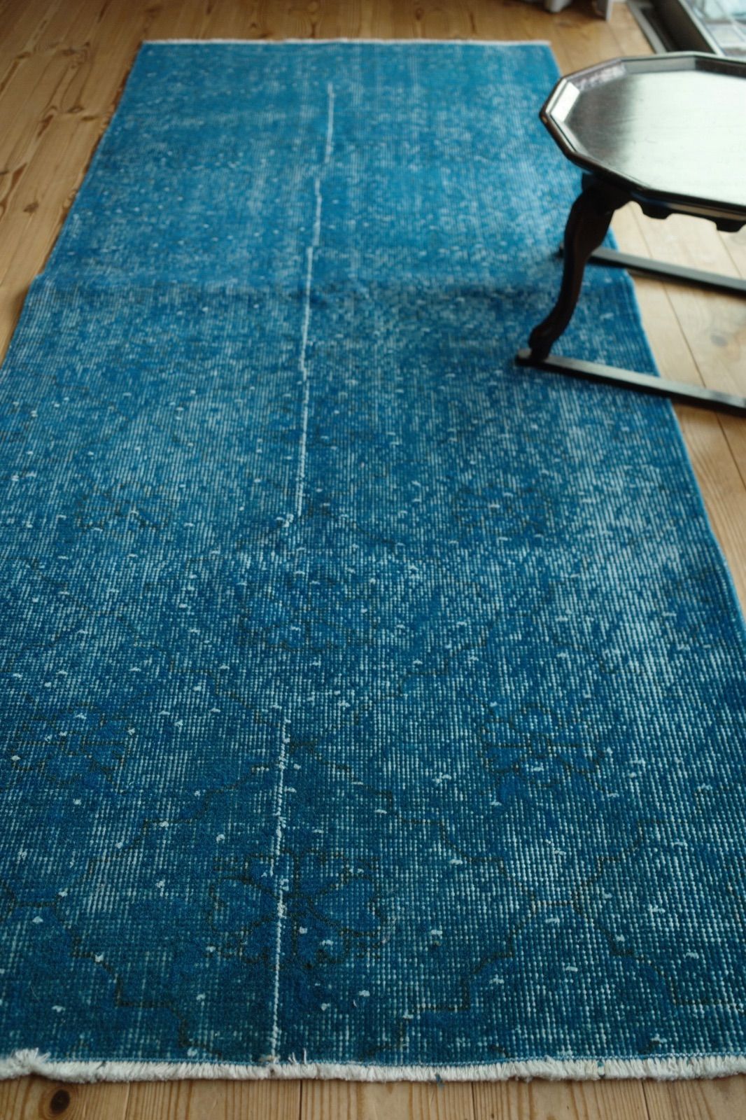 トルコ ヴィンテージラグ 藍色オーバーダイ - メルカリ