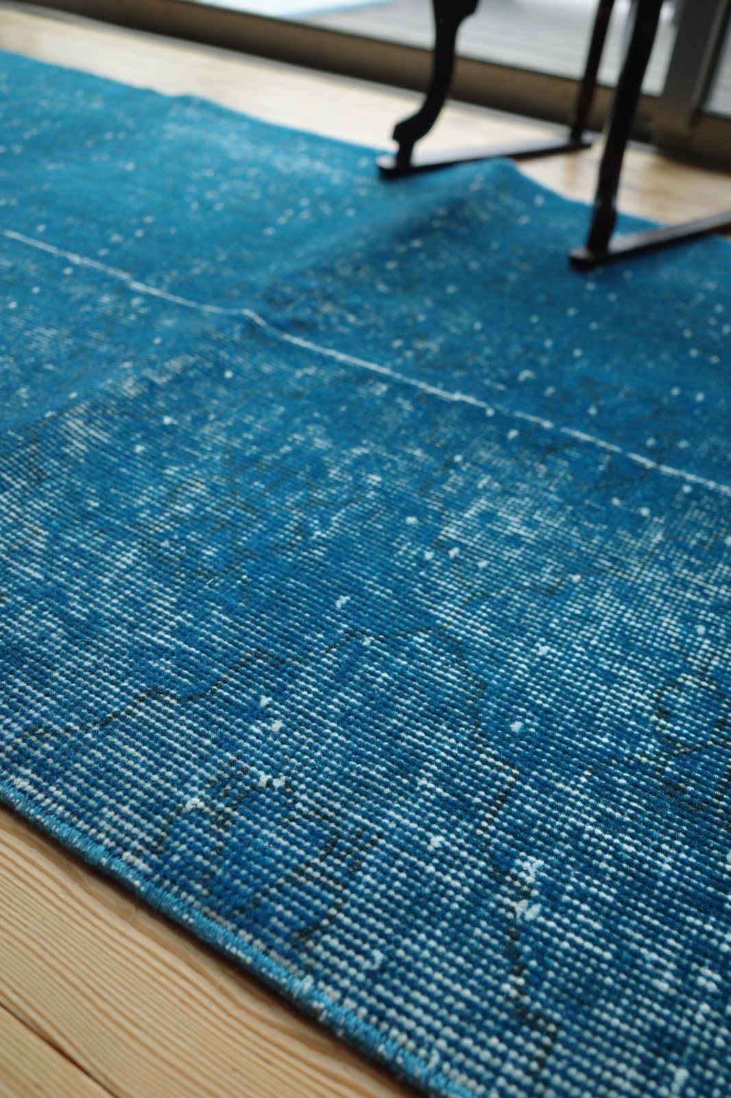 トルコ ヴィンテージラグ 藍色オーバーダイ - メルカリ
