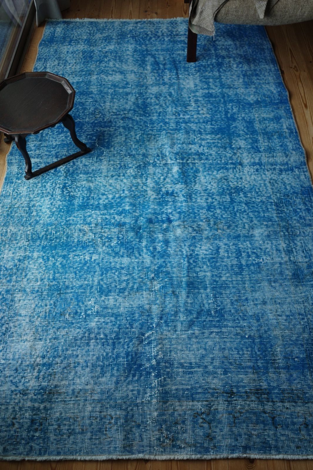 トルコ ヴィンテージラグ 藍色オーバーダイ - メルカリ