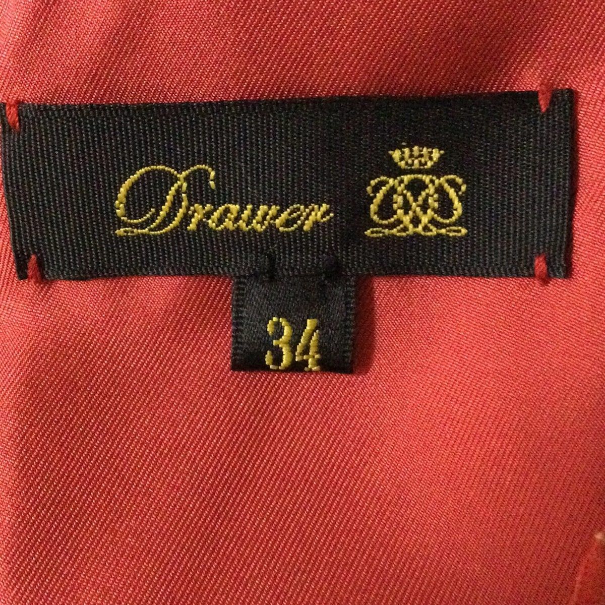 Drawer(ドゥロワー) パンツ サイズ34 S レディース - レッド×ベージュ