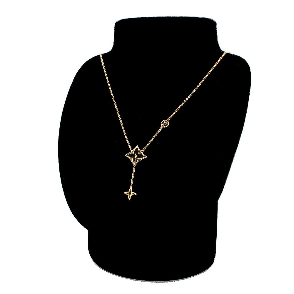 ルイ ヴィトン LV フラワーグラム ペンダント ネックレス ゴールド