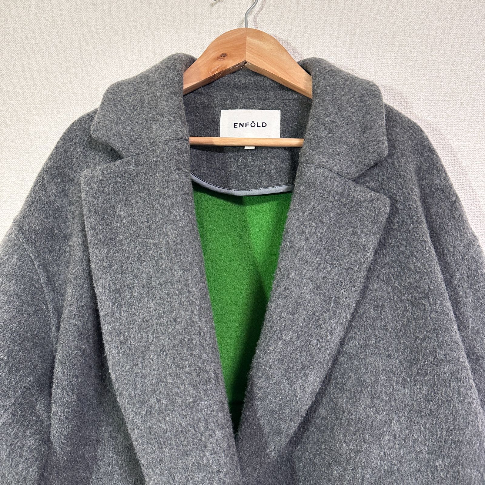 【美品】ENFOLD ウール　ダブルビーバースリットオーバーコート　36 ENFOLD - ダブルビーバースリットコート 36の通販 by