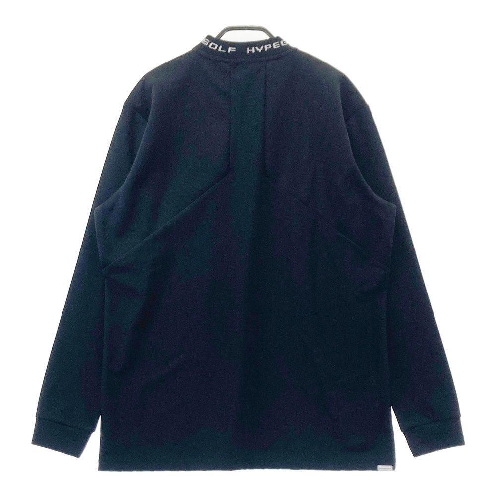 サイズ：L HYPEGOLF ハイプゴルフ モックネック 長袖Tシャツ ブラック