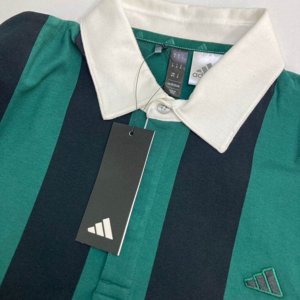サイズ：XL ADIDAS GOLF アディダスゴルフ 長袖ポロシャツ グリーン系
