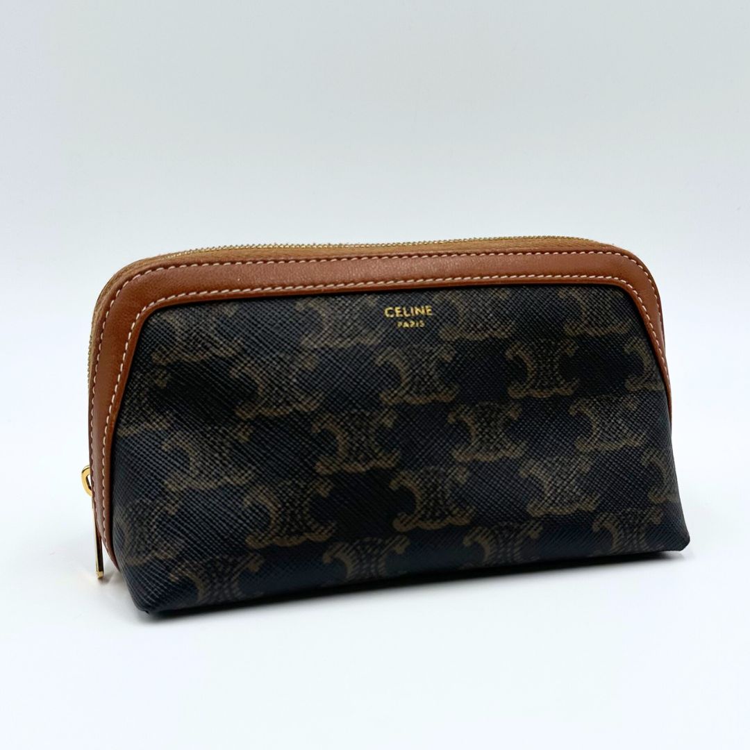 美品✨️　CELINE　ポーチ　PVC マカダム　トリオンフ型押し 美品✨️ CELINE ポーチ PVC マカダム トリオンフ型押し ヴ