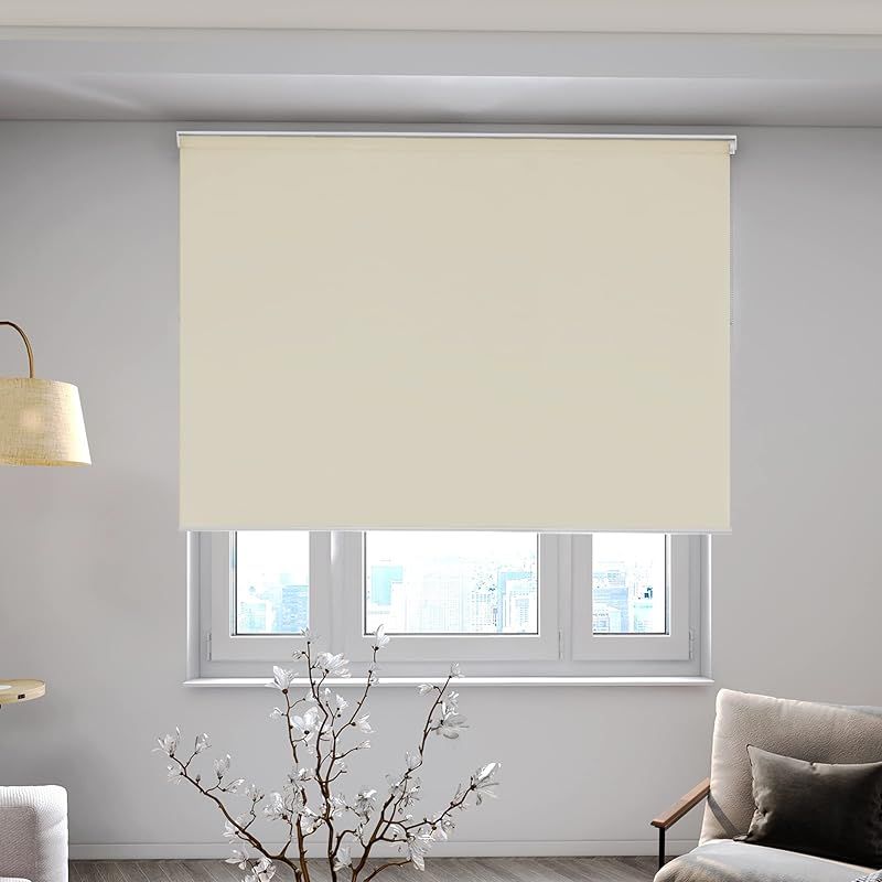 Deconovo ロールスクリーン ロールカーテン 幅90cm 丈135cm ベージュ 1