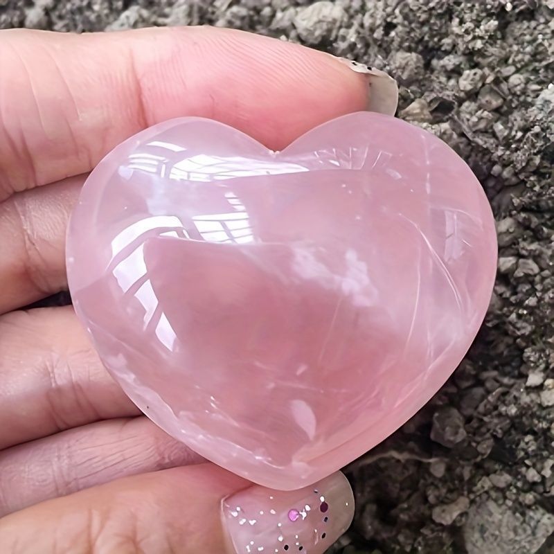 ハート 天然 クリスタル ローズクォーツ ジェムストーン 開運 幸運