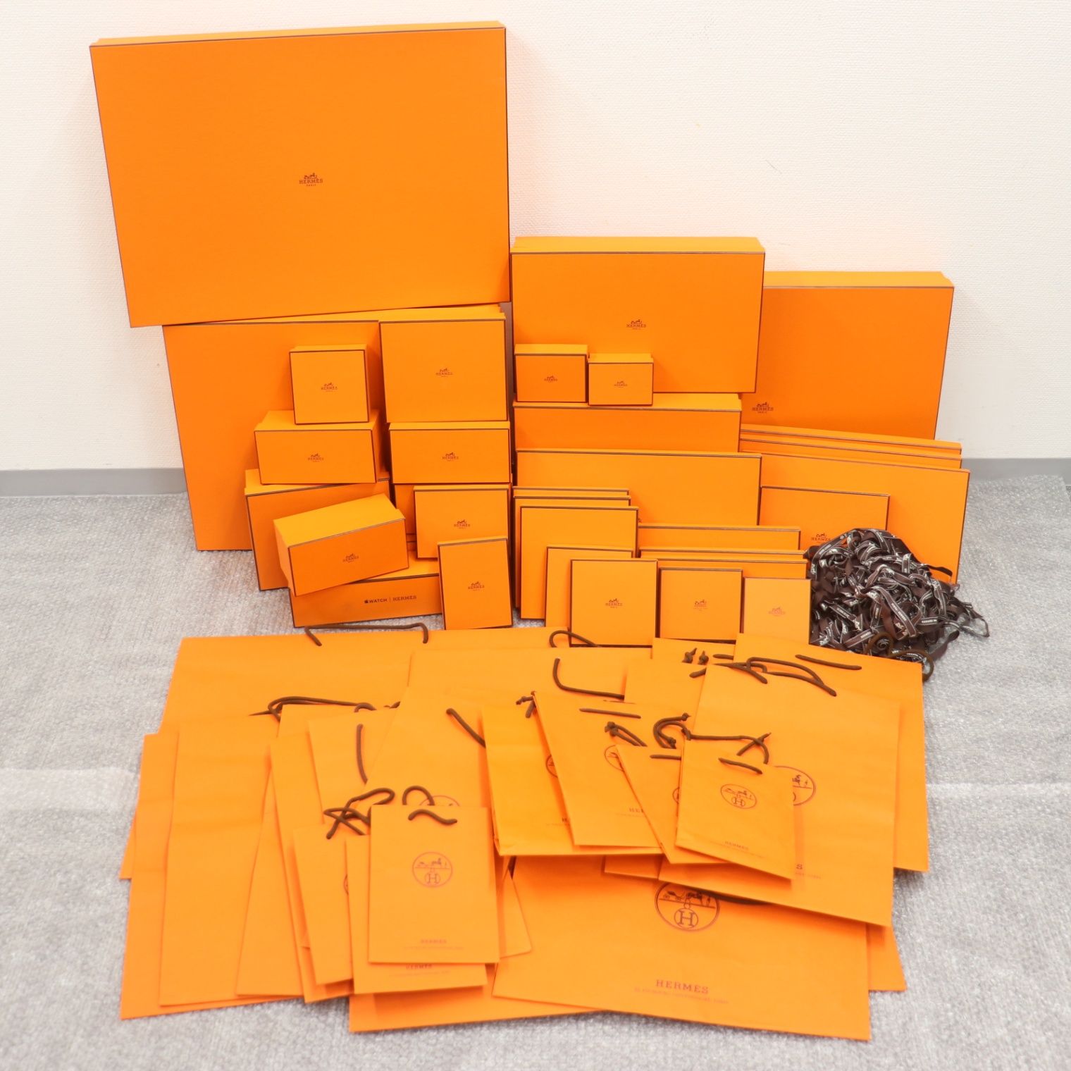 ITW9SA32UEF2 HERMES エルメス BOX ショッパー 純正 紙袋 オレンジ