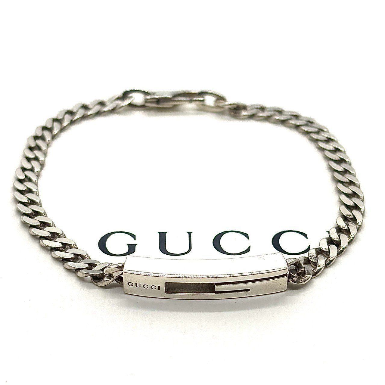 GUCCI SV925 カットアウト Gロゴ　喜平チェーン　ブレスレット 存在感で魅せる】 GUCCI グッチ チェーンブレスレット カットアウトG