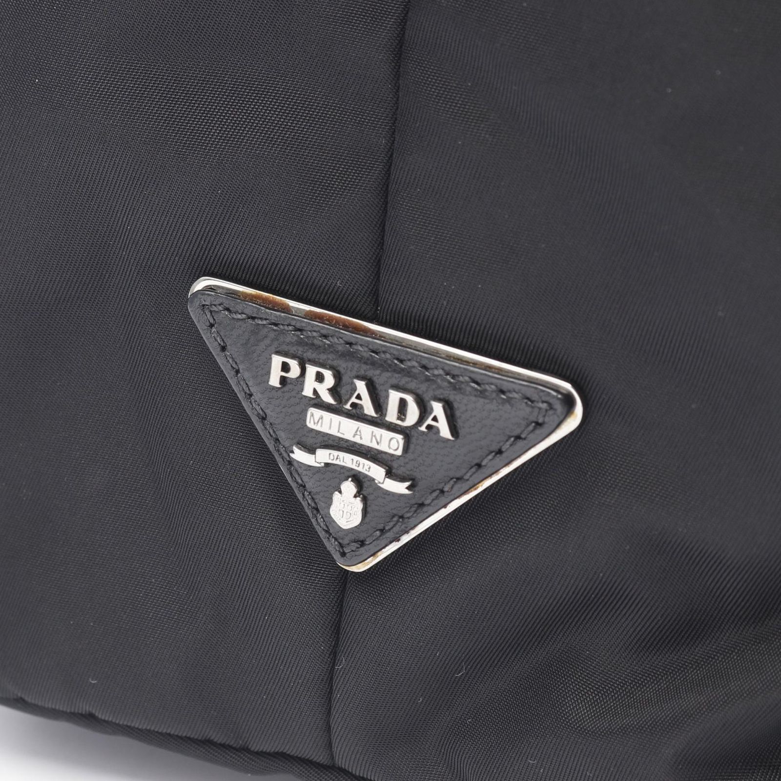 プラダ PRADA トートバッグ TESSUTO DOUBLE ブラック/ネイビー 