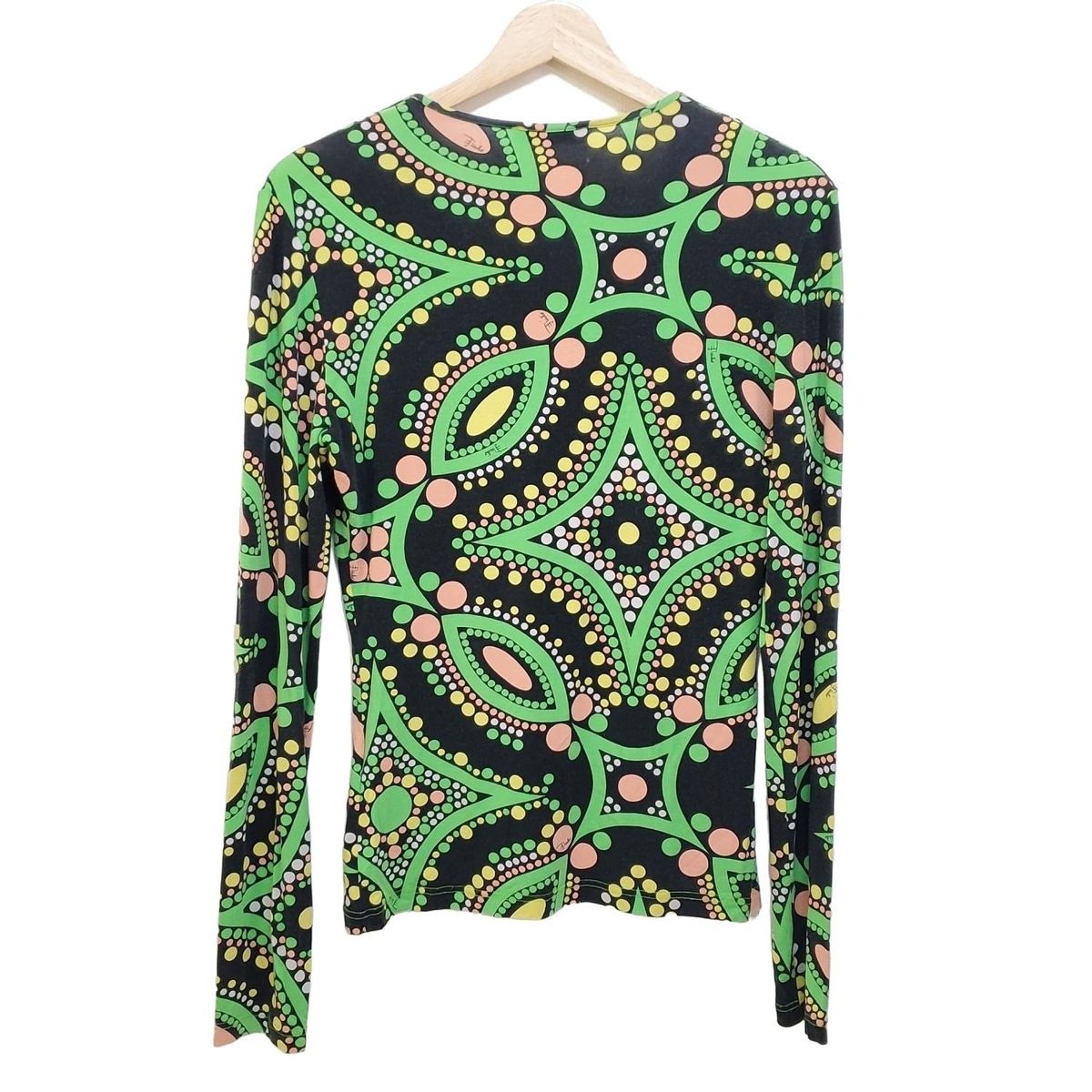 EMILIO PUCCI エミリオプッチ プッチ柄 カットソー 五分袖 個性的 EMILIO PUCCI エミリオプッチ プッチ柄 カットソー 五分袖 個性的