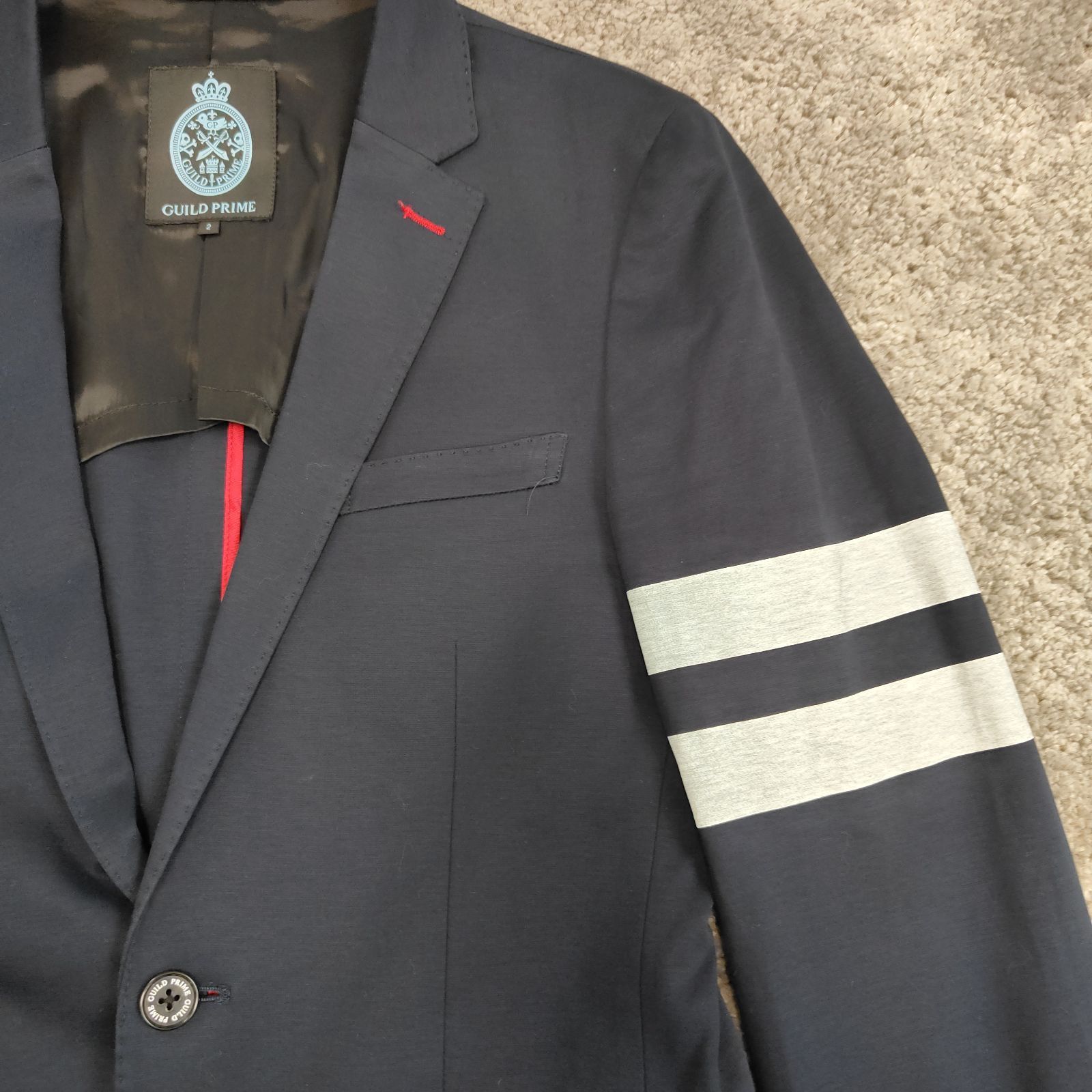 Tailored jacket guild prime ジャケット GUILD PRIME アームライン2Bテーラードジャケット 2 ブラック O-24-07-23-026-GU-ja-YM-ZT135