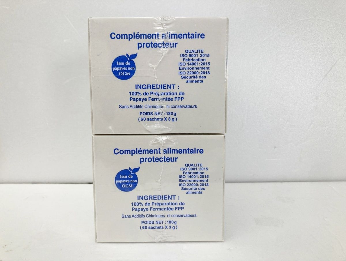 未開封 Immun'Age パパイヤ発酵食品 180g(3g×60包) ×2箱 賞味期限