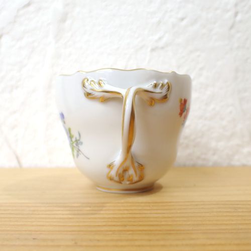 マイセン Meissen ベーシックフラワー 三つ花 モカ カップ＆ソーサー