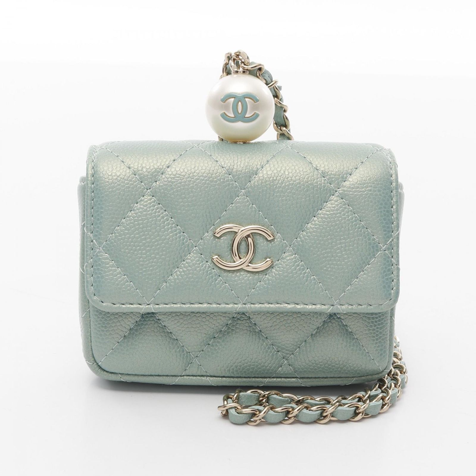 シャネル CHANEL コインケース マトラッセ チェーン フラップ コイン 