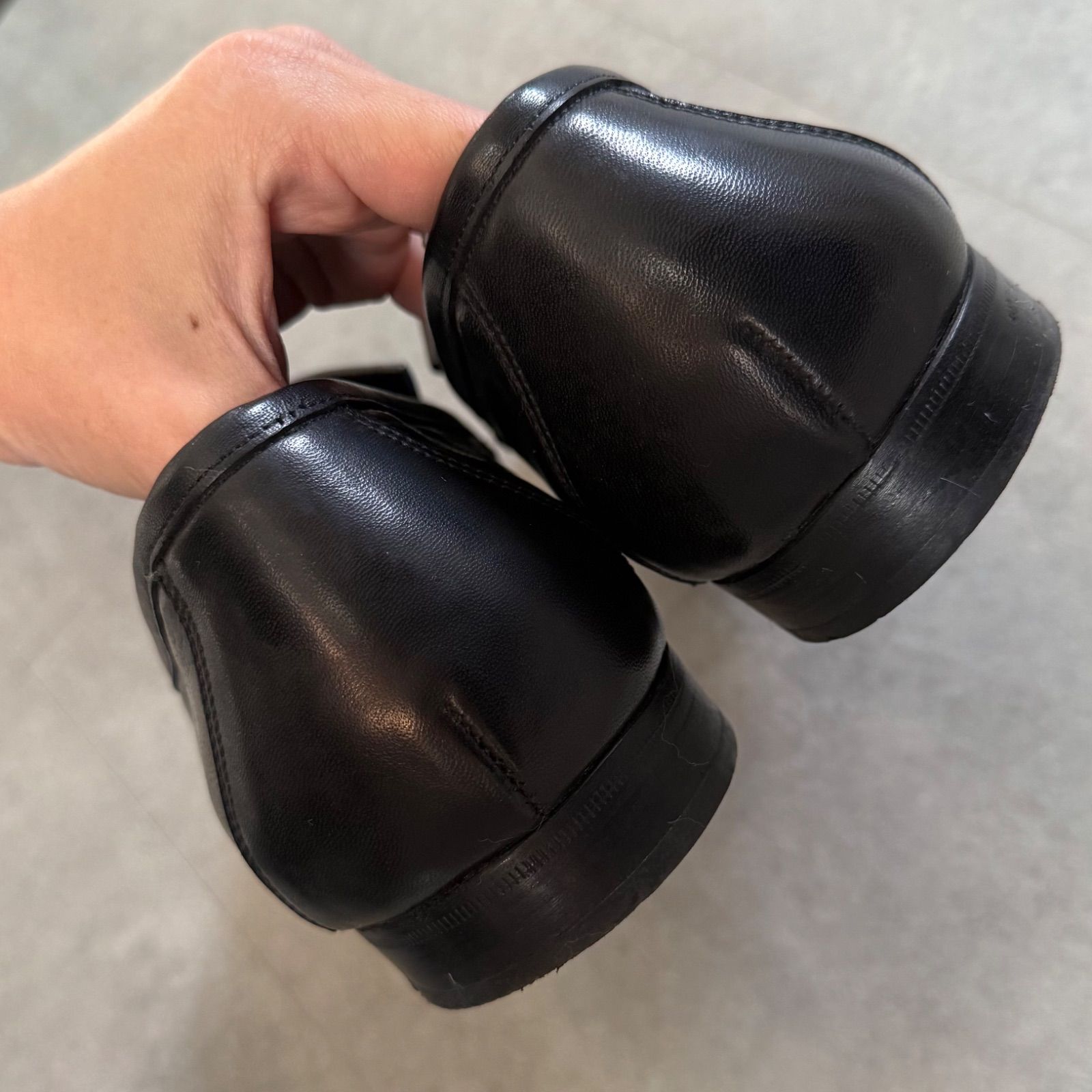 GUCCI ホースビット ビットローファー 42E 27cm ゴールド金具 黒 超美品》グッチ ホース ビット ローファー ゴールド金具 黒系 37 1/2