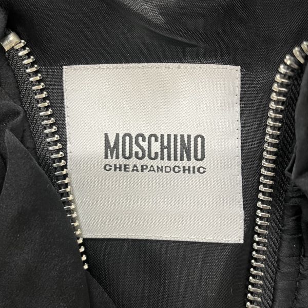 MOSCHINO CHEAP AND CHICシープレザージャケット イタリア製 モスキーノ チープ&シック レザーコート 42