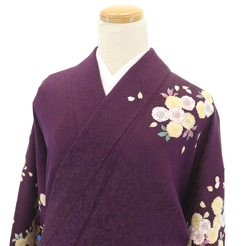 【売り切り】本振袖　長襦袢　2点セット　　濃紫　金糸　古典　現代古典 売り切り】本振袖 長襦袢 2点セット 濃紫 金糸 古典 現代古典 楽天市場