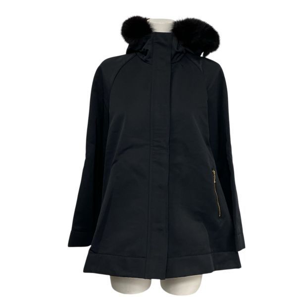 ◇ 美品 アナイ ANAYI ブルゾンコート 長袖 ミドル丈 Aライン フード