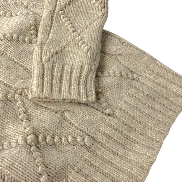 ジルサンダー44.JIL SANDER44.ベージュ タートルネックニット. JIL SANDER(ジルサンダー) タートルネックセーター コットンリブニット