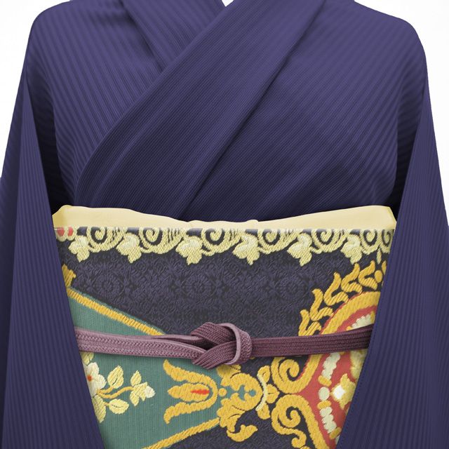 すごい値！ 袋帯 フォーマル 未使用 正絹 西陣 リヨン織物美術館 黒紫 草花 菱 皇帝の花冠 黄玉 美品 新古 仕立て上がり みやがわ neb01604 新古品】 すごい値！ 袋帯 フォーマル 未使用 正絹 西陣 リヨン織物