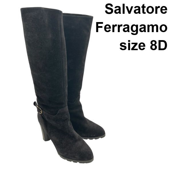 ○□ サルヴァトーレフェラガモ Salvatore Ferragamo ロングブーツ