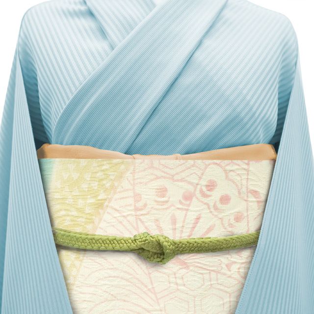 すごい値！ 袋帯 リサイクル 正絹 染め帯 水色 揚羽蝶 草花 浮き立つ地紋 美品 染帯 セミフォーマル 中古 仕立て上がり みやがわ neb01603 中古】 すごい値！ 袋帯 リサイクル 正絹 染め帯 水色 揚羽蝶 草花