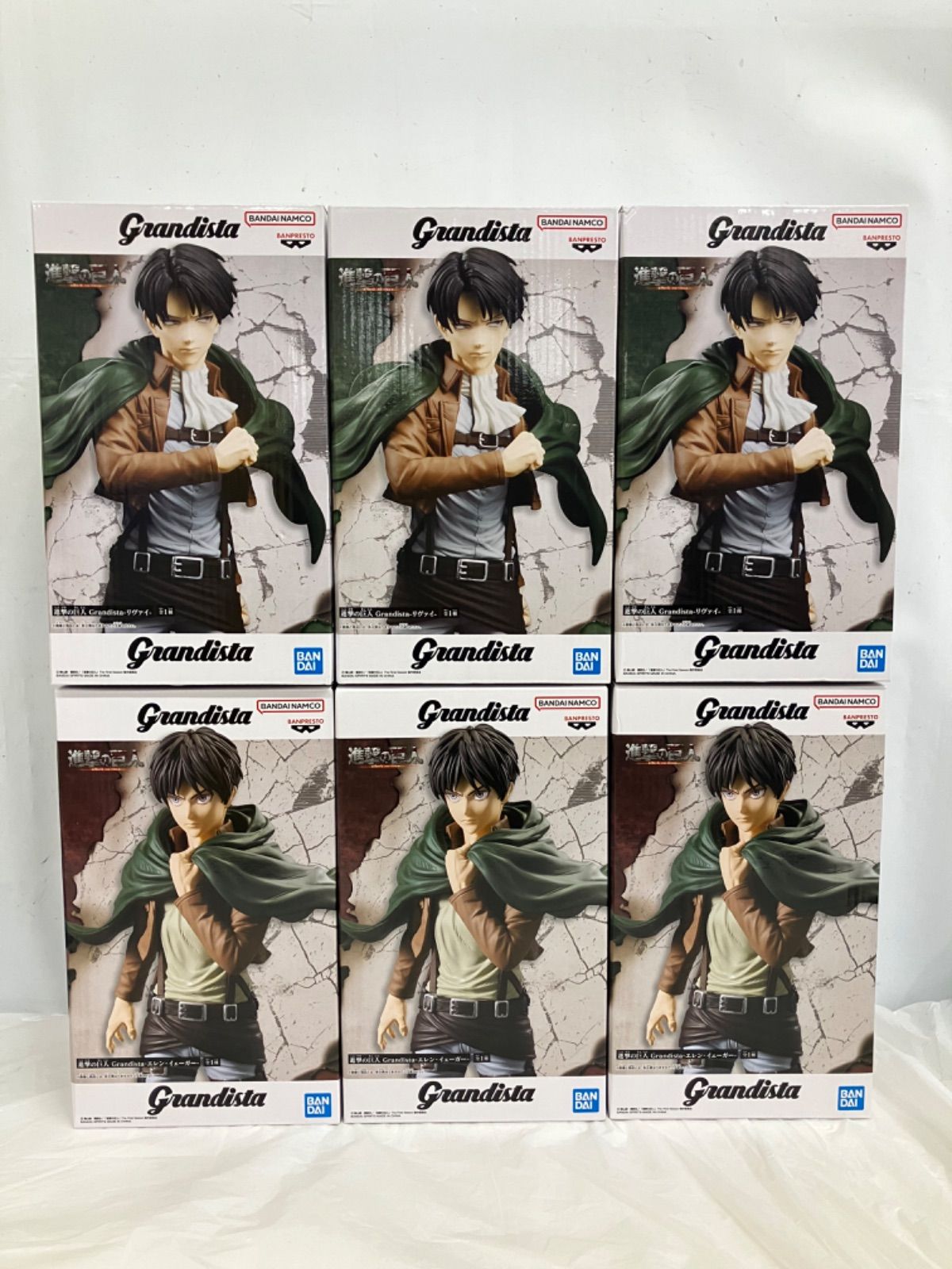 未開封 進撃の巨人 Grandista エレン イェーガー リヴァイ フィギュア
