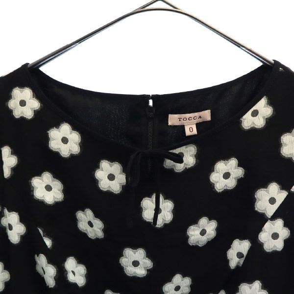 トッカ TOCCA 半袖ワンピース ウエストリボン 0 花柄 トッカ TOCCA 半袖ワンピース ウエストリボン 0 花柄