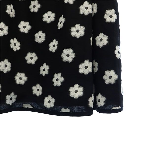 TOCCA トッカ 日本製 花柄 半袖 ワンピース 0 ブラック フレンチ