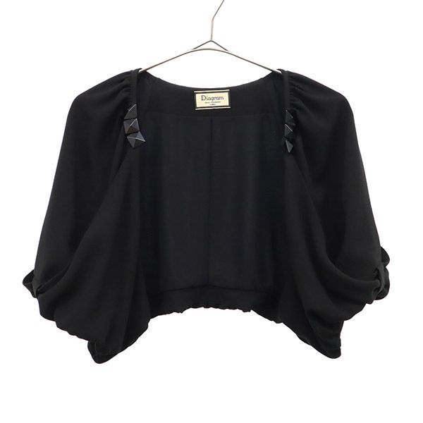 Diagram ダイアグラム 半袖 ボレロ 36 ブラック レディース 古着